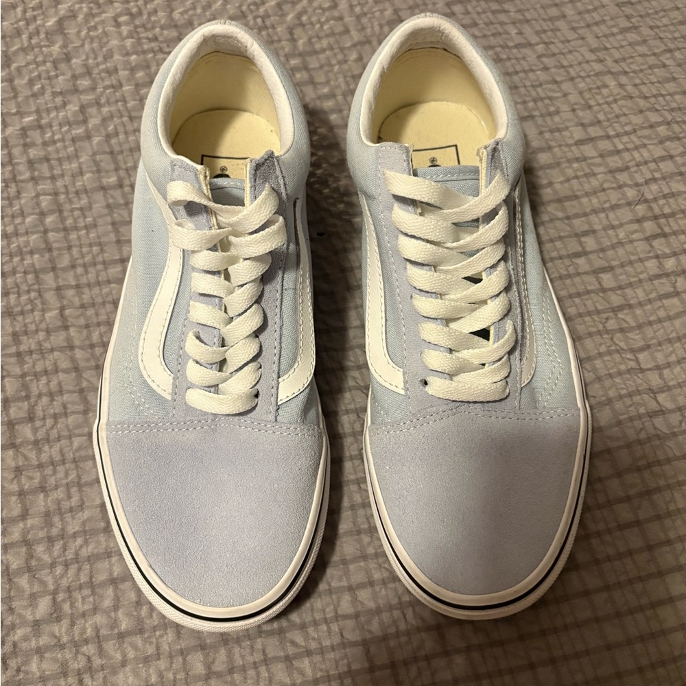 Women’s  Light Blue vans Sneakers size 8